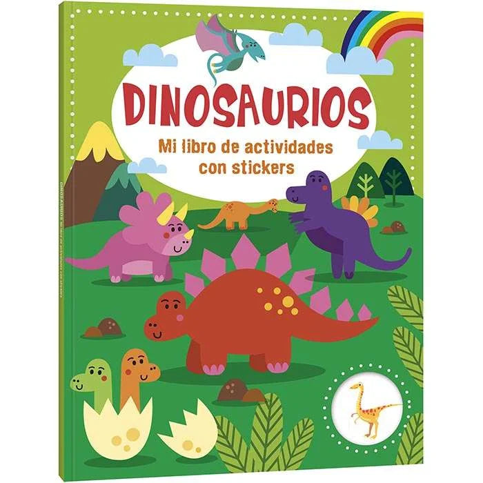 Libro De Actividades Dinosaurios con stickers - Nuevo y Original - Lexus