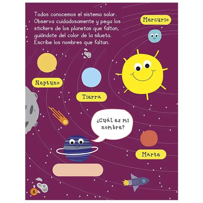 Libro De Actividades Espacio  con stickers - Nuevo y Original - Lexus