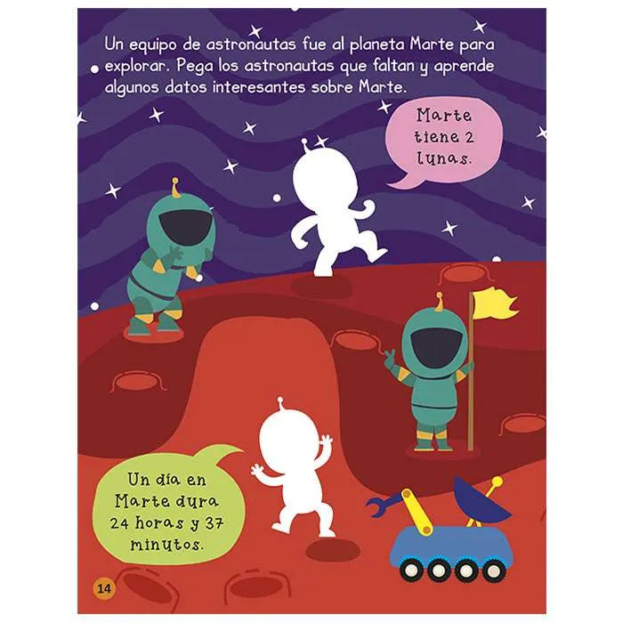 Libro De Actividades Espacio  con stickers - Nuevo y Original - Lexus