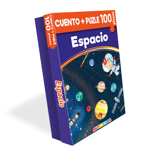 Libro Infantil Cuento Espacio + Puzle 100 Piezas Mundicrom