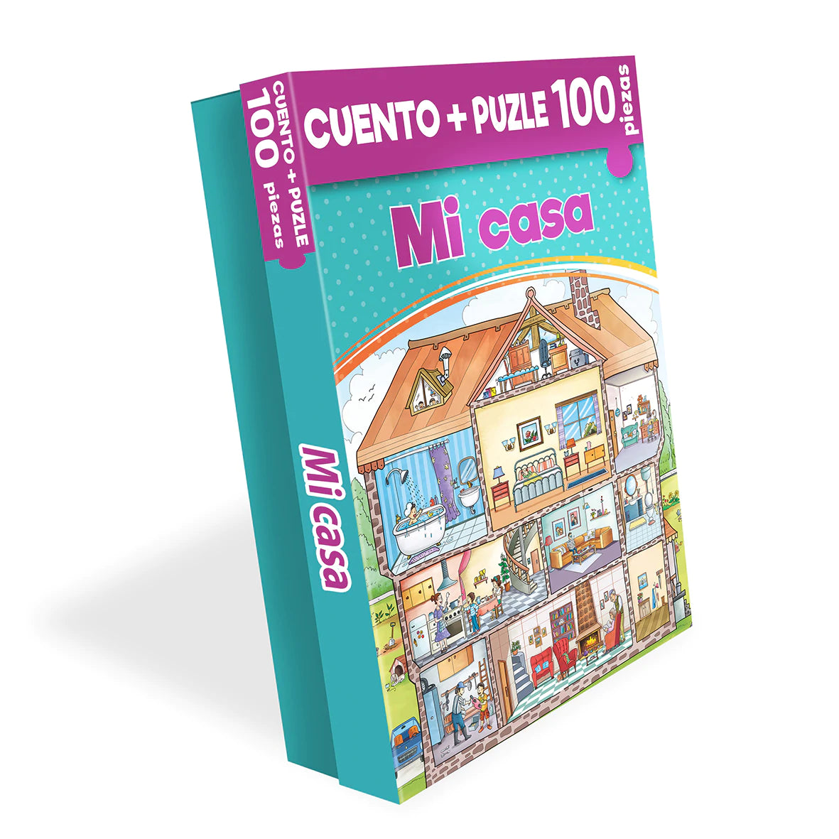 Libro Infantil Mi Casa, Cuento + Puzzle 100 Piezas - Mundicrom