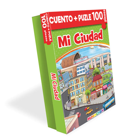 Libro Infantil Mi Ciudad, Cuento + Puzzle 100 Pz Mundicrom