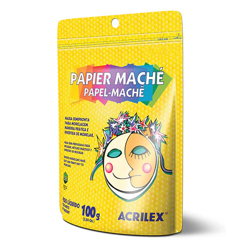 Papel Maché - Masa Semilista Para Modelar - 100gr - Acrilex