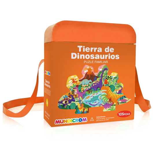 Puzle Familiar Tierra De Dinosaurios (105 Piezas)- Mundicrom