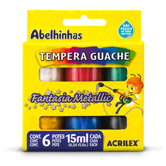 Tempera Metalica 6 colores - Acrilex