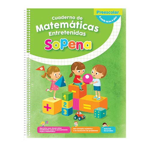 Matematicas Entretenidas desde 4 años Prekinder Sopena